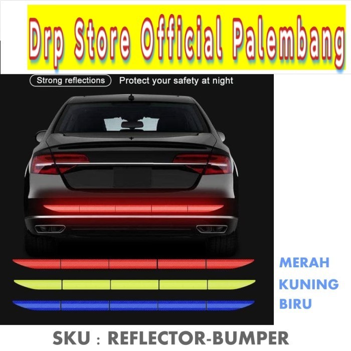 Stiker Bumper Body Belakang Mobil Truck Mata Kucing Reflektor 90cm