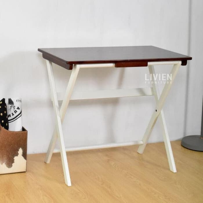 LIVIEN Furniture Meja Lipat  Meja Belajar Minimalis