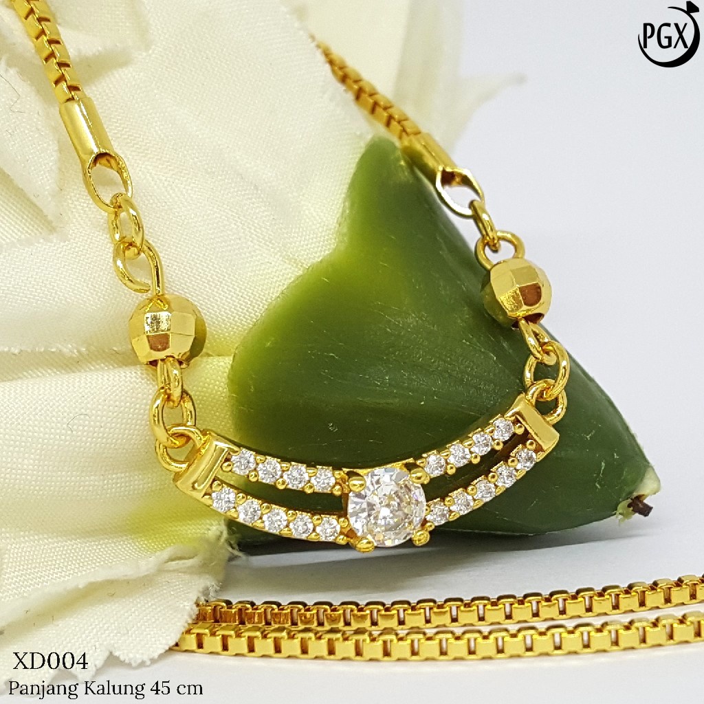 PGX Kalung Wanita Xuping Perhiasan Lapis Emas Aksesoris Fashion Premium - XD004