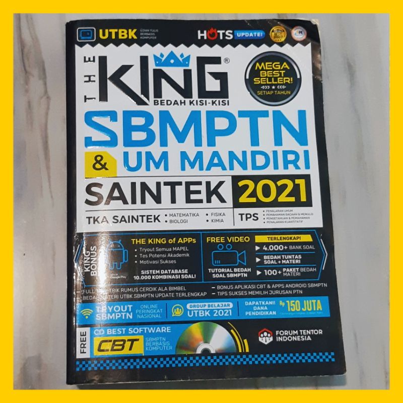 

[BEST SELLER] Buku UTBK Saintek the king lengkap