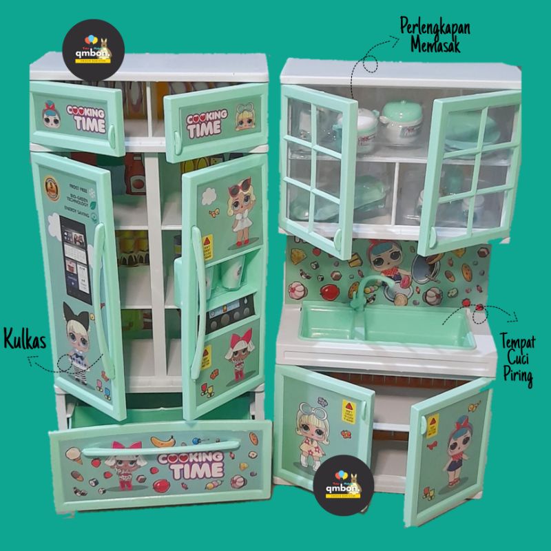 Mainan Anak Perempuan Happy Kitchen Masak Masakan Cooking Play Set-1