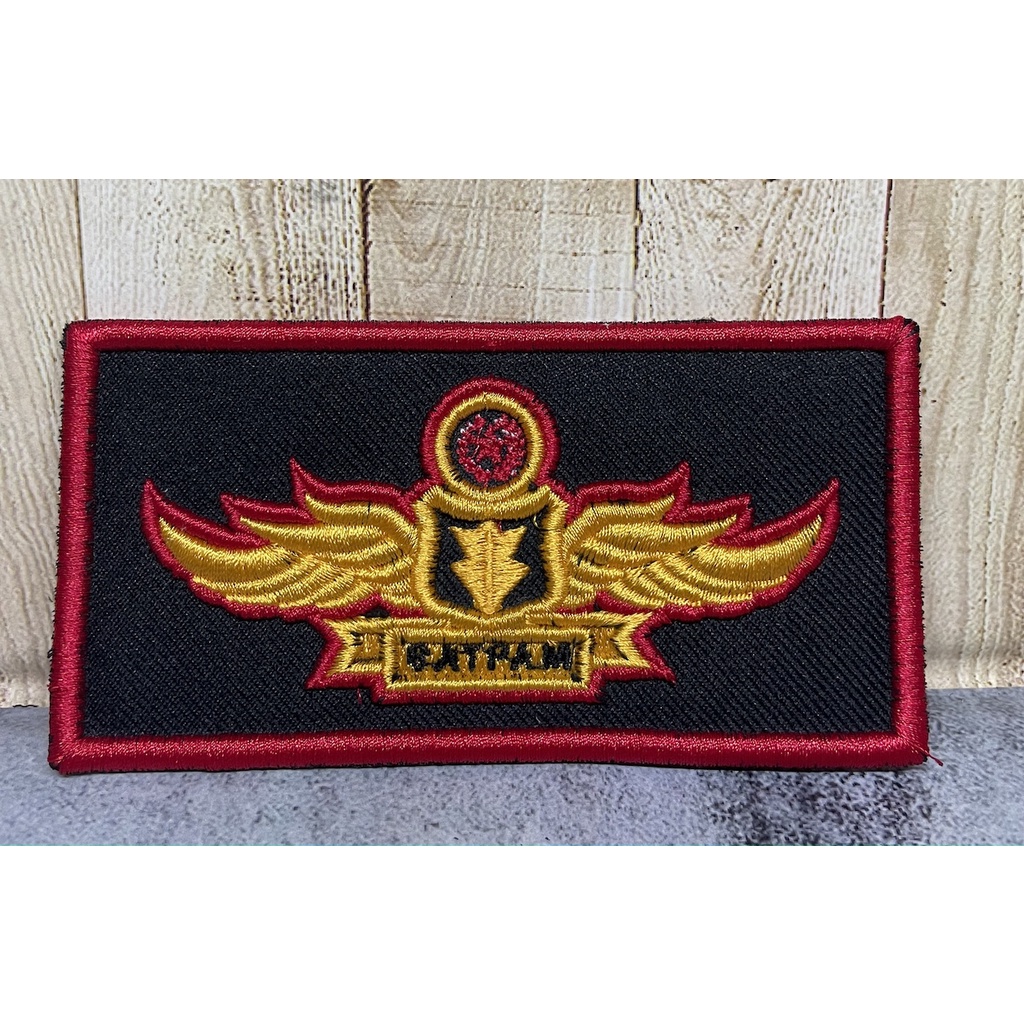 Bordiran Wing Satpam | Badge Wing | Bordir Timbul Wing Satpam