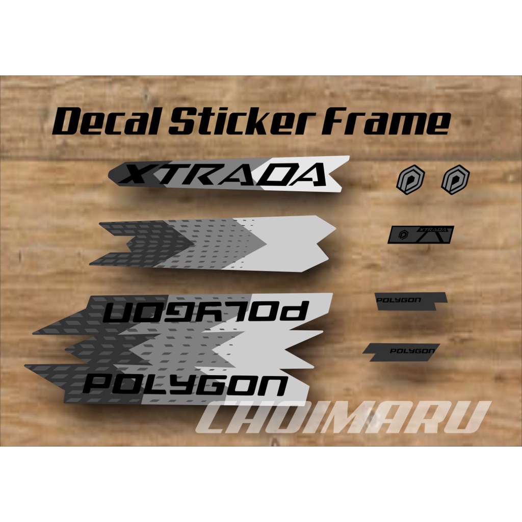 decal stiker frame polygon xtrada