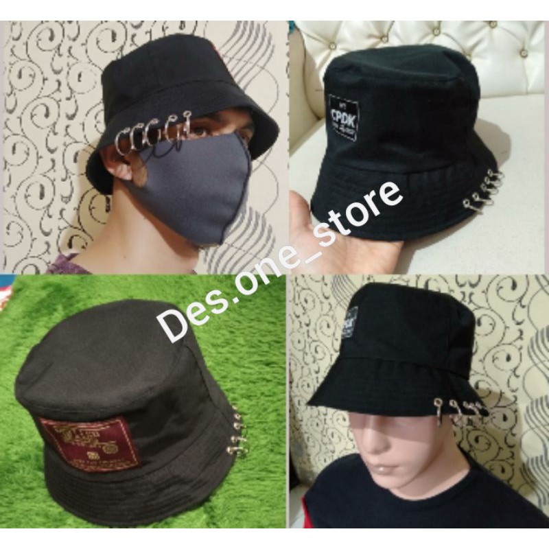 Bucket hat / Bucket anting / Bucket kpop / topi / topi kpop / topi keplek / topi wanita / topi pria