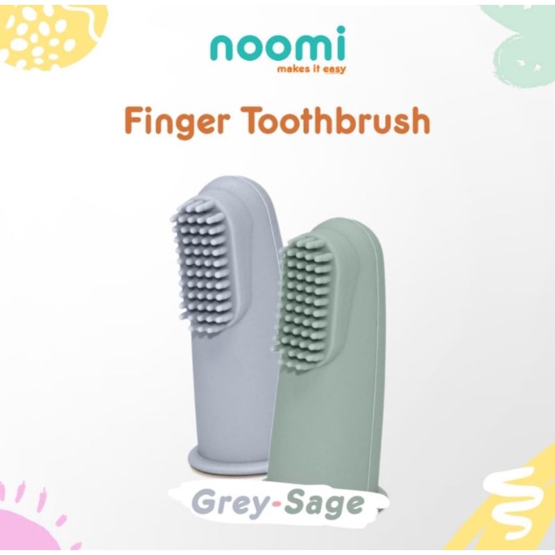 Noomi silicone finger toothbrush sikat gigi lidah bayi silikon