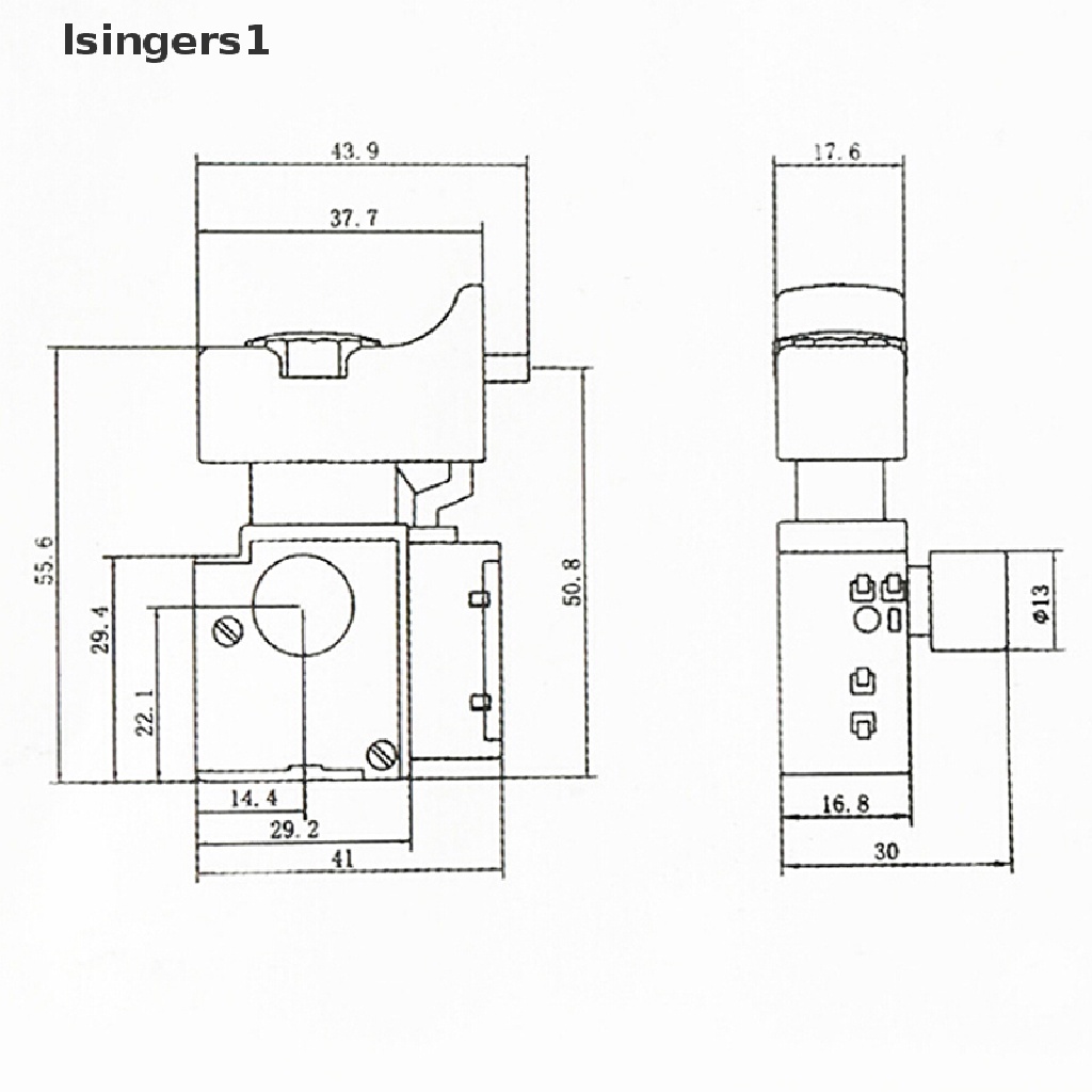 (lsingers1) Fa2-6 / 1bek 6a 250v Kunci trigger switch power tool Elektrik