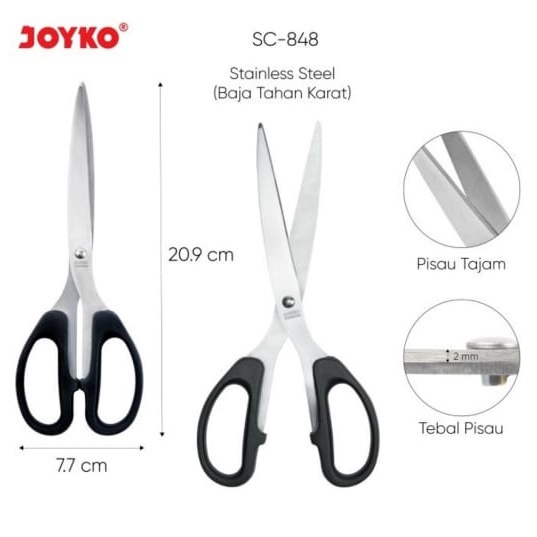 Gunting Joyko Tajam Kertas Besar Kecil Scissor