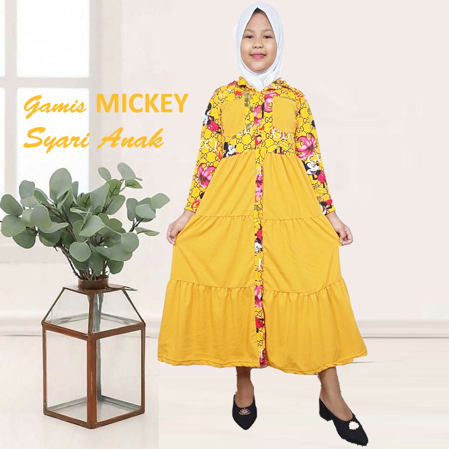 CARLINA GAMIS MICKEY SYARI LOLY ANAK 3-12tahun