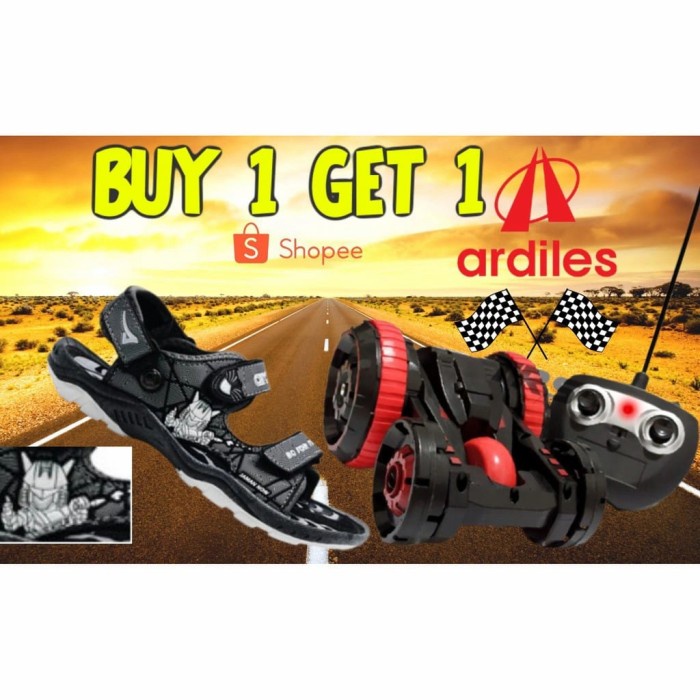 SENDAL HOMY PED SANDAL ANAK LAKI HOMYPED TERMURAH TERBARU TERLARIS - ABU/HITAM, 31