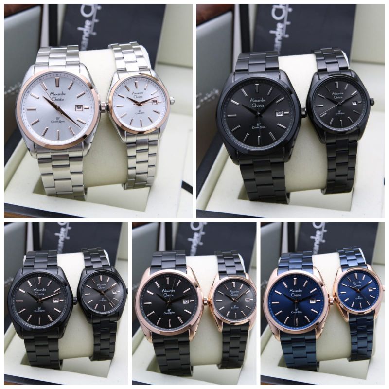 Jam Tangan Couple Alexandre Christie Ac 8656  /Ac8656  Original