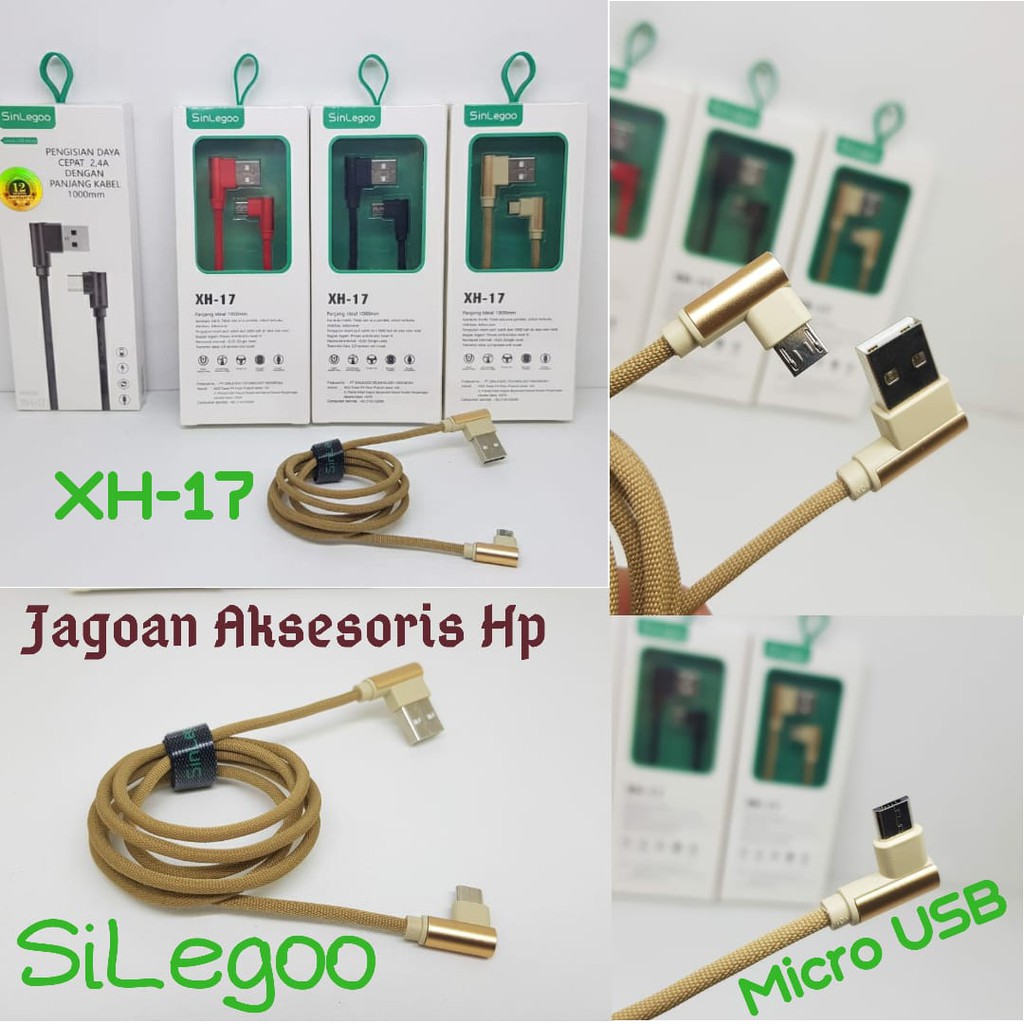 Kabel Data GAMER Micro USB SINLEGOO XH17 2.4A 1m FAST CHARGING USB V8 XH-17 KWALITAS BAGUS GARANSI