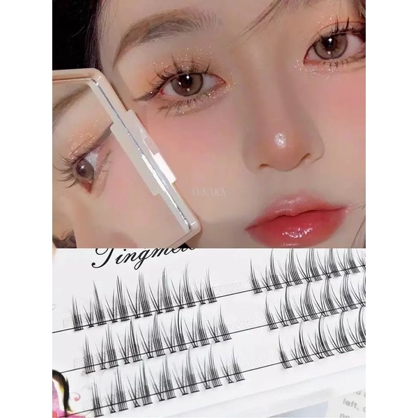 THINKERBELL-12 FAIRY DOUYIN COSPLAY - Little Devil Cosplay Lash Extension False Eyelashes A box of three pairs  Japanese Fairy Eyelashes Daily Eye Makeup