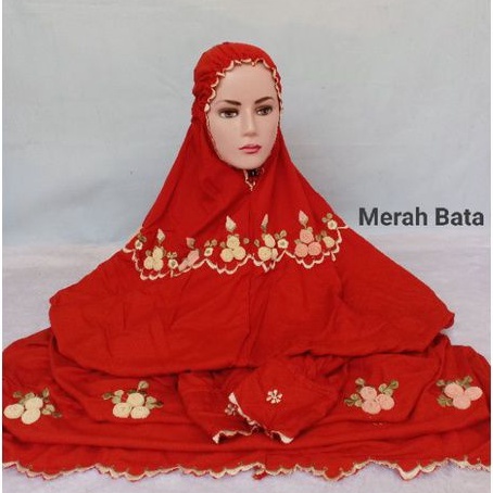 Mukena Terusan / Lajur Bordir Tile Kalung