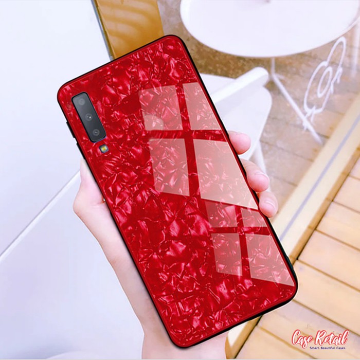 Casing Case Hp Samsung A50 Shiny Shell Diamond Glass Hard Case
