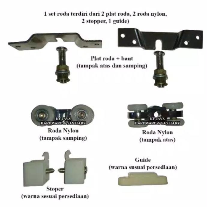 $$$$] Roda nilon / nylon gantung pintu sliding / geser 777.