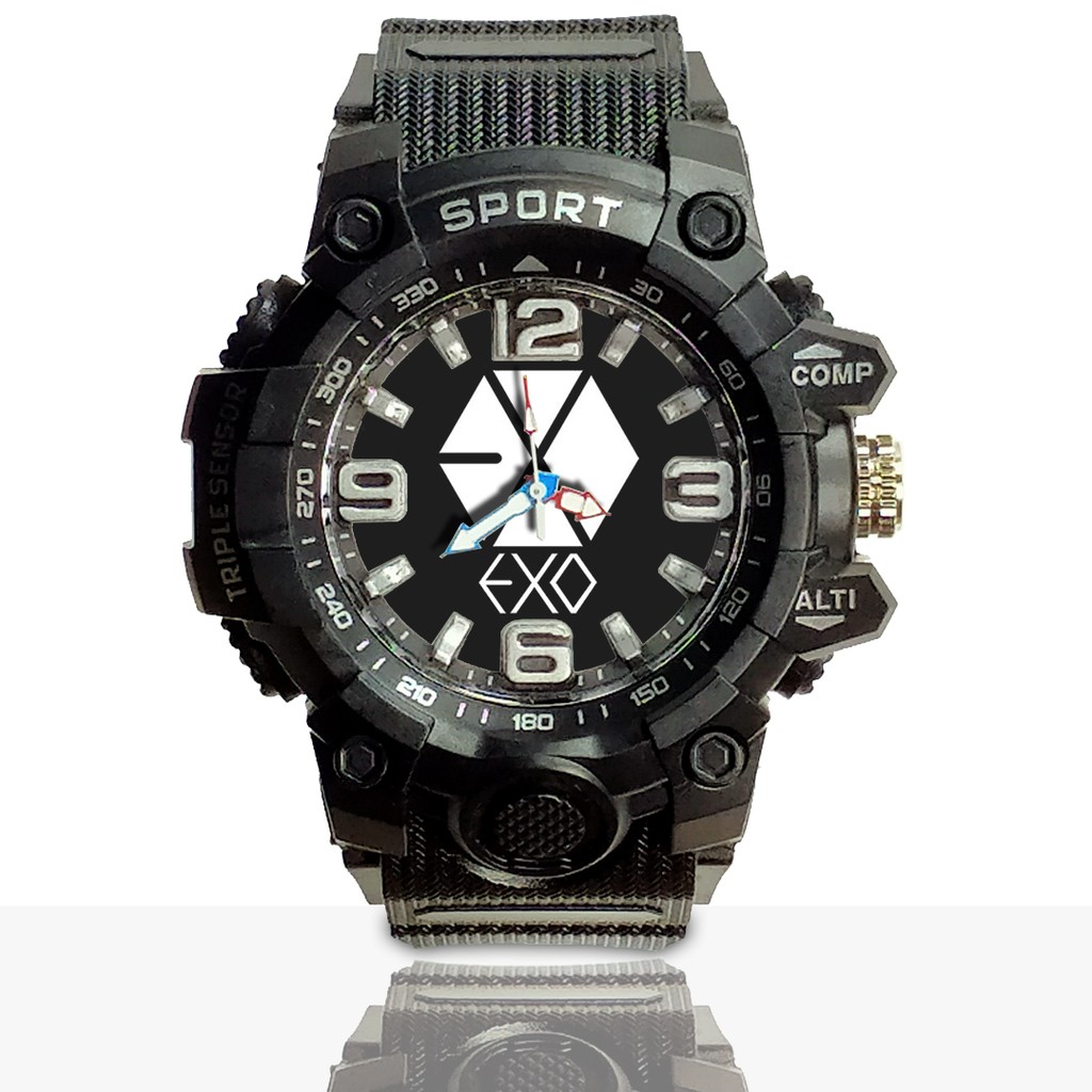 Jam Tangan Custom EXO Ruber- Water Resistant