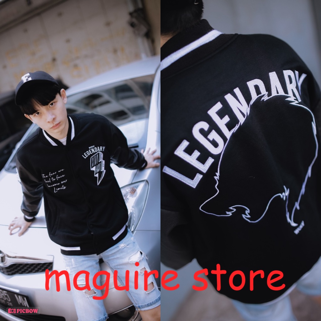 VARSITY JACKET / JAKET VARSITY LEGENDARY / JAKET BASEBALL / VARSITY WOLV / VARSITY MAGUIRE STORE