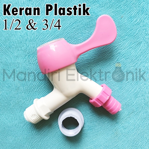 Keran Air Plastik Engkol 1/2 &amp; 3/4 Inch FTA - Kran Air Plastik Taman 1/2&quot; 3/4&quot; - Keran Air PVC