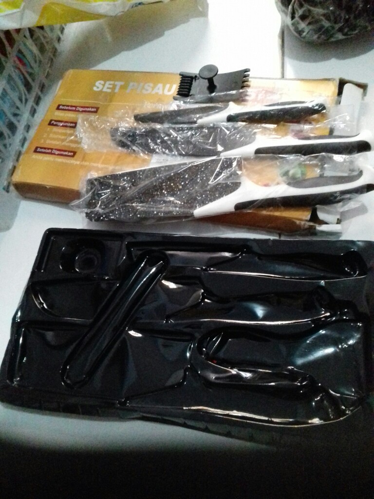 Promo Pisau Batu Maifan Tajam Pisau Set 5in1 Set Dapur Lengkap Plus Kupasan / Pisau Set Murah