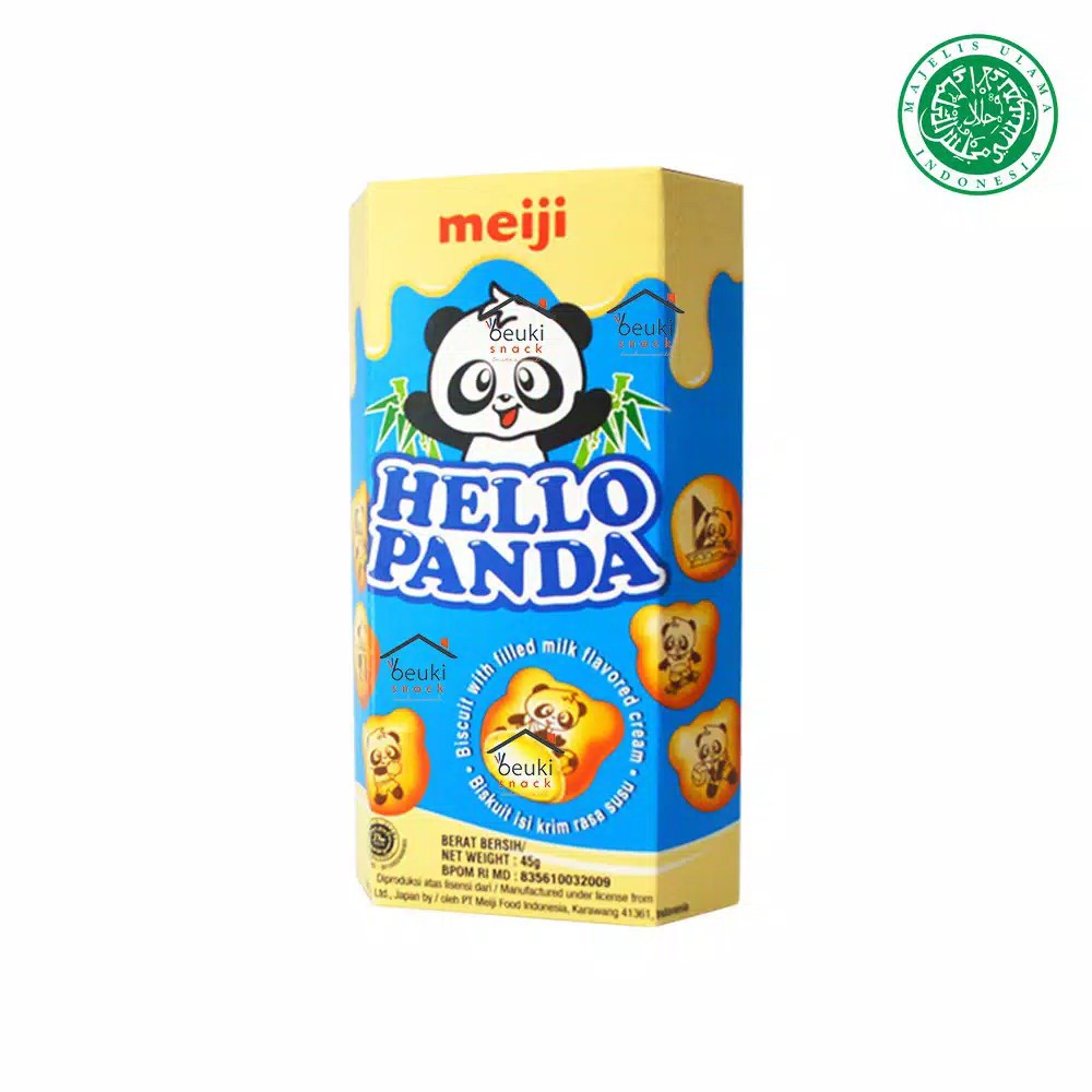 

Hello Panda Vanilla Milk Biskuit Panda Isi Krim Susu - 45gr