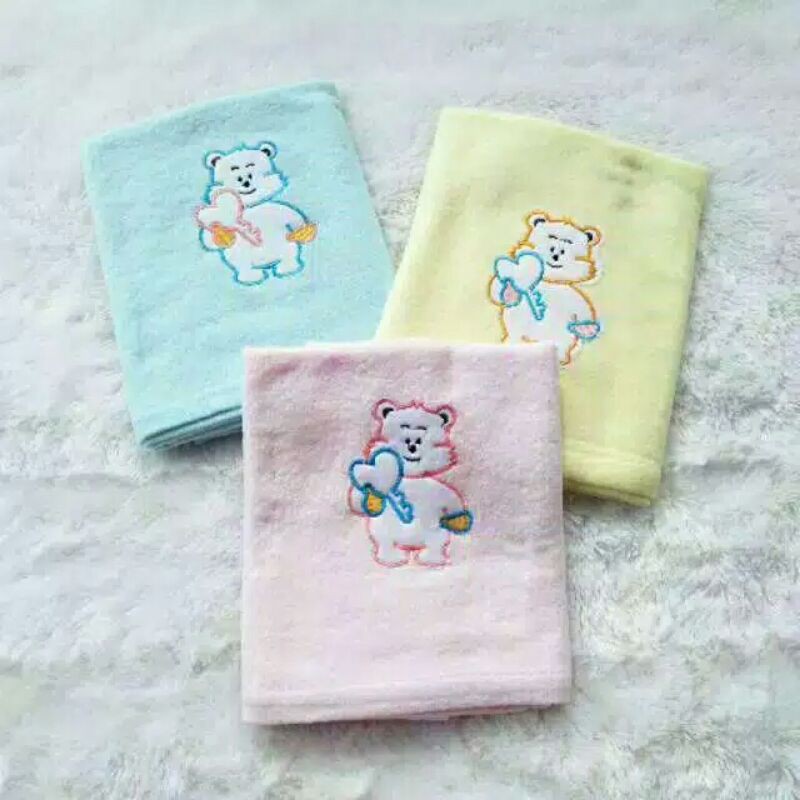 Handuk Bayi Ivory Bordir Ukuran 60*110 Cm-Handuk Mandi Bayi Murah