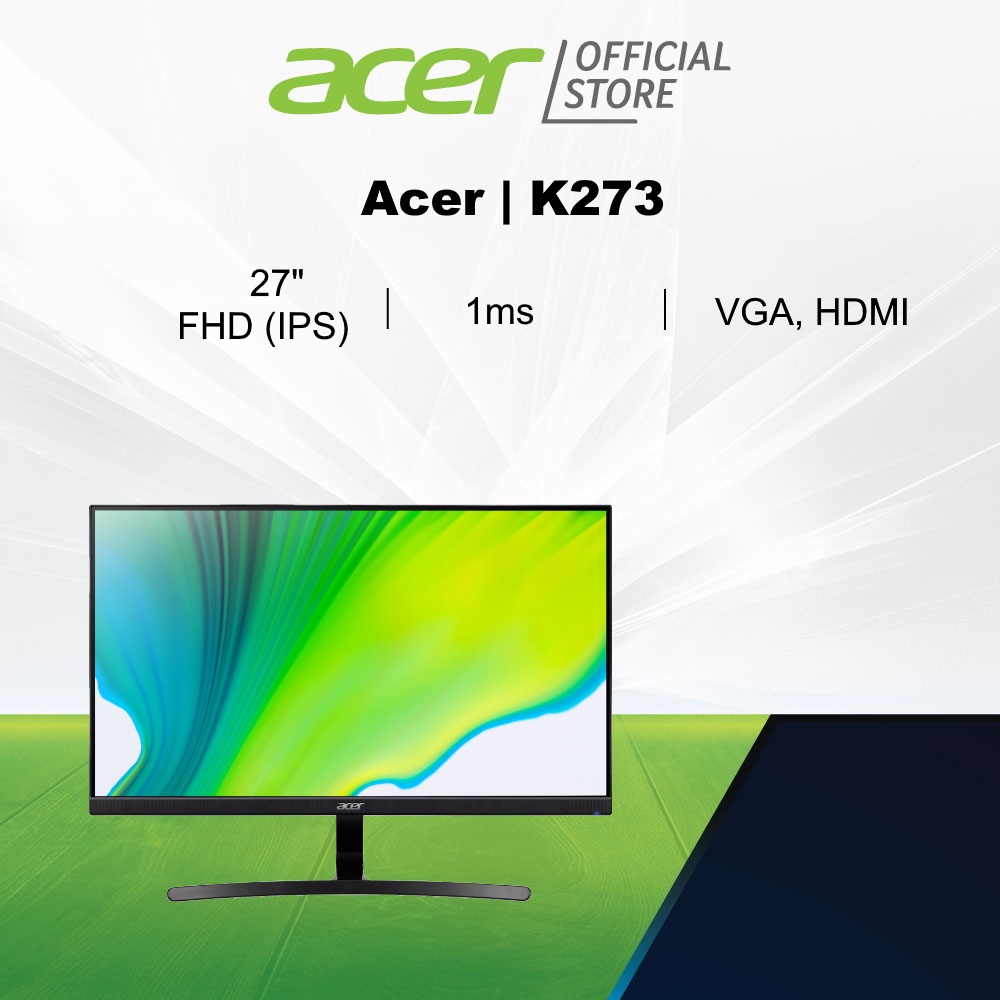 Led Monitor ACER 27&quot; K273 Built In Speaker FullHD IPS 75hz 1ms Port HDMI, VGA