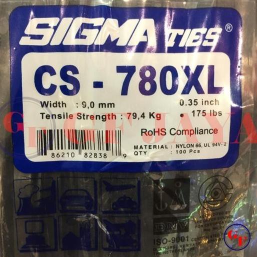 

Kabel Ties / Tis Sigma CS 780 XL / 80cm / 80 cm Hitam / Putih CS780XL