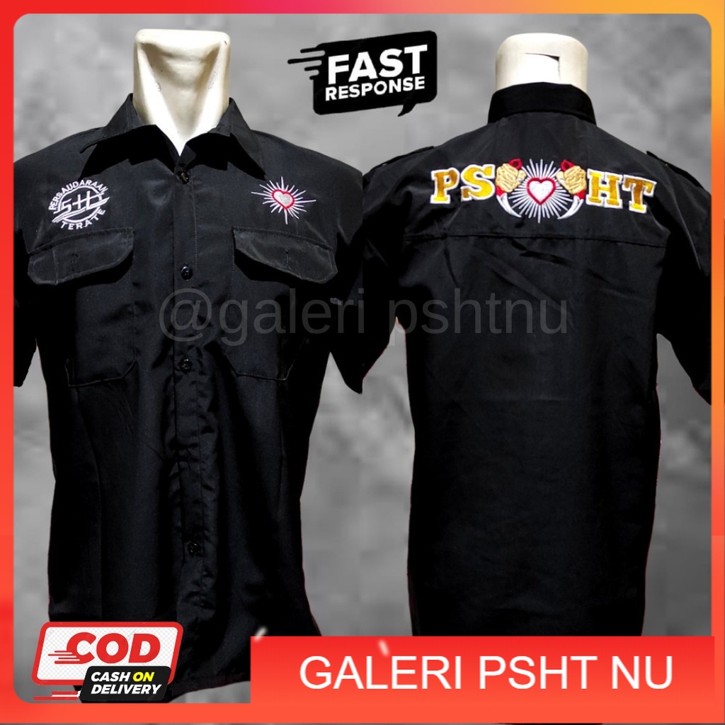 KEMEJA TEMU ROSE - KEMEJA PSHT BORDIR - KEMEJA PSHT BORDIR TERBARU- KEMEJA PSHT- HEM PSHT- BAJU PSHT
