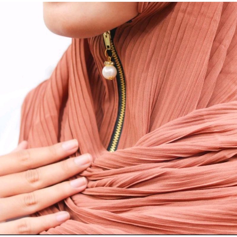 pashmina plisket instan zipper / pasmina  reselting instan ceruty babydoll / ceruty malay