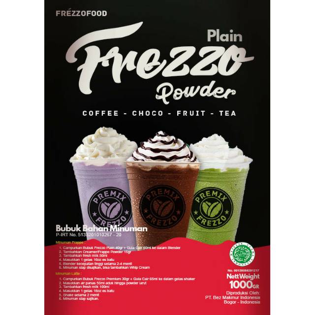 

Powder Drink plain Non Sugar serbuk minuman tanpa gula