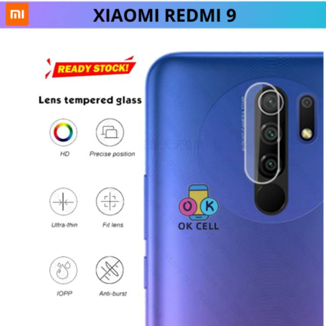 TG Anti Gores Kamera Redmi 9 - Tempered Glass Camera Xiaomi Redmi 9 Pelindung Kamera Belakang