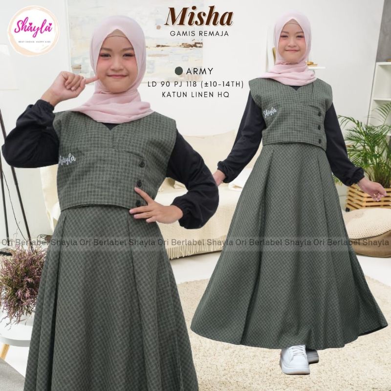 MISHA GAMIS REMAJA / BAJU MUSLIM ANAK PEREMPUAN REMAJA