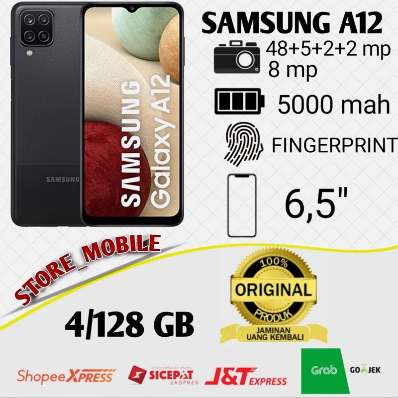 SAMSUNG A12 4/128 RAM 4GB ROM 128GB GARANSI RESMI