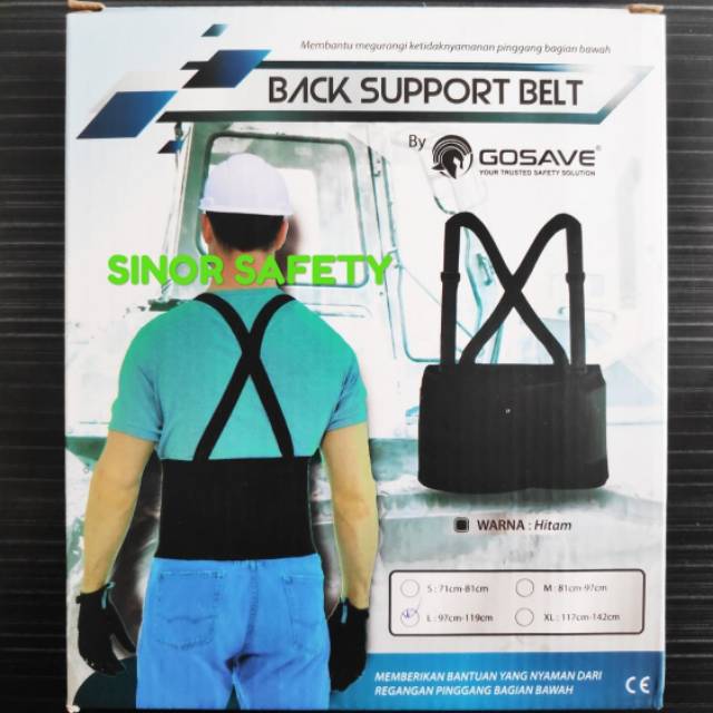 Original Back Support Belt GOSAVE Sabuk Penyanggah Punggung Dan Perut Korset