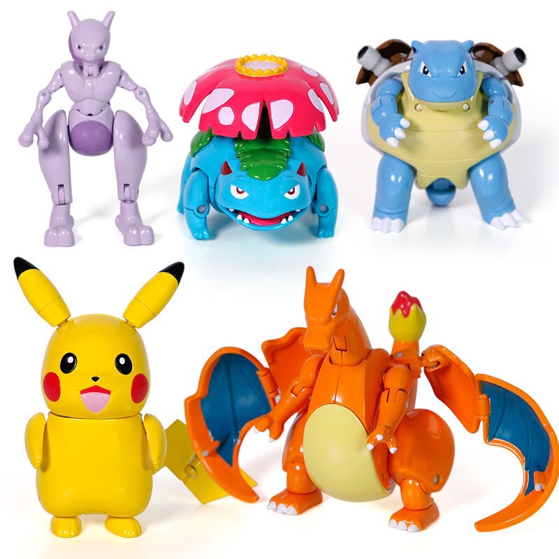 Mainan Varian Bola Angka Pokemon Model Pikachu Jenny Turtle Pocket Monsters Action Figure Toy