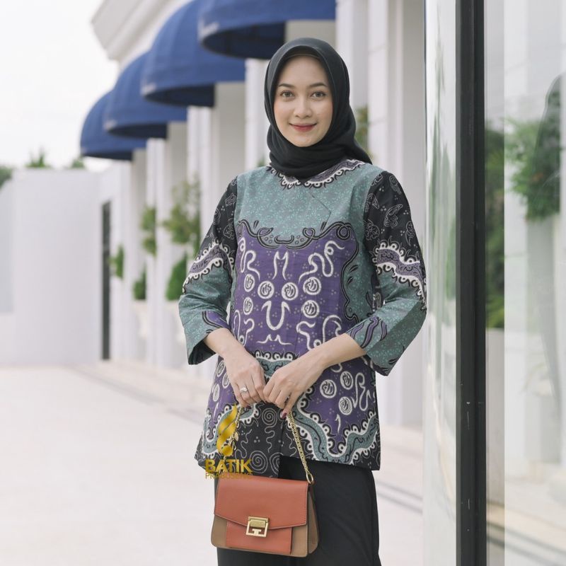 BATIK PRABUSENO BLOUSE WARDANA ATASAN BATIK WANITA PRABUSENO / ATASAN WANITA / TUNIK WANITA / BLOUSE