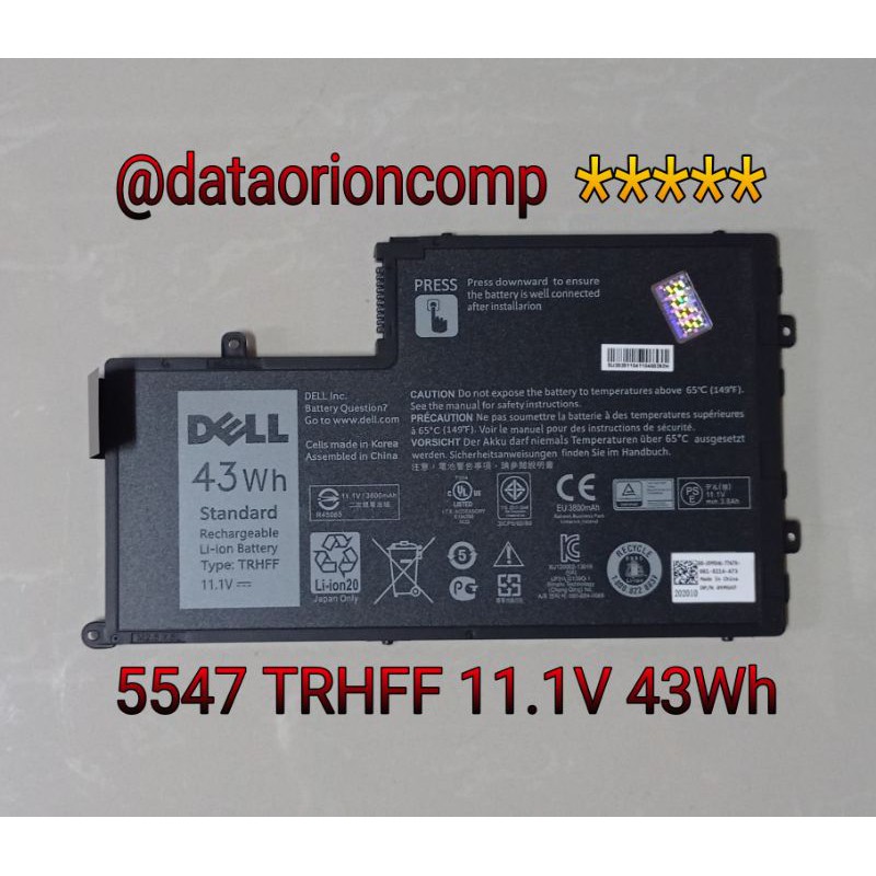 Baterai Battery Dell inspiron 14-5442 14-5447 14-5448 15-5547 15-5548 15-55453450 3550 TRHFF