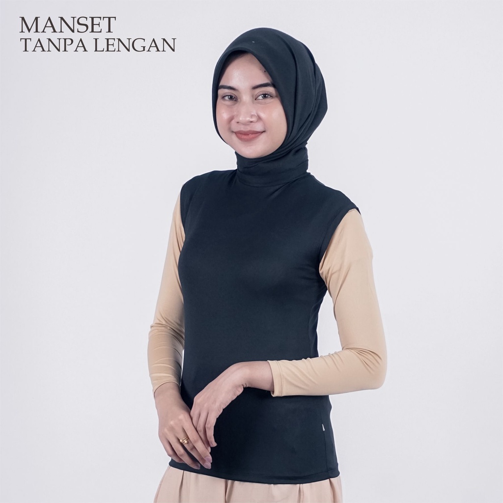 TERMURAH Manset Polos Tanpa Lengan | Manset Singlet OBLONG Spandex Baju Buntung Ukuran M,L &amp; XL Manset Singlet