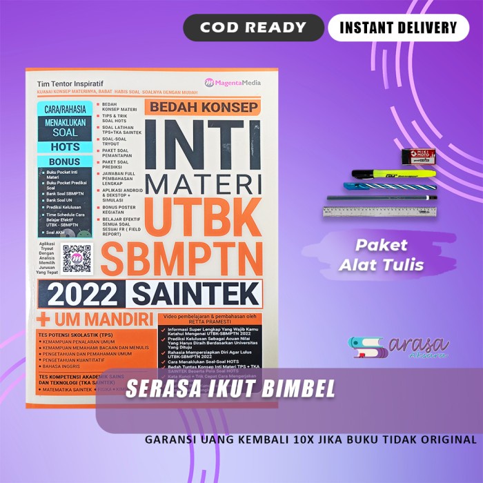 

✨COD✨ BUKU UTBK SBMPTN BEDAH KONSEP INTI MATERI UTBK SBMPTN SAINTEK 2022