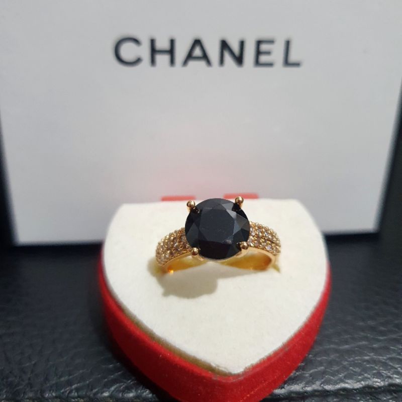 Cincin Zircon Mata Kilau Premium Quality cincin lapis emas Tidak karatan 9198