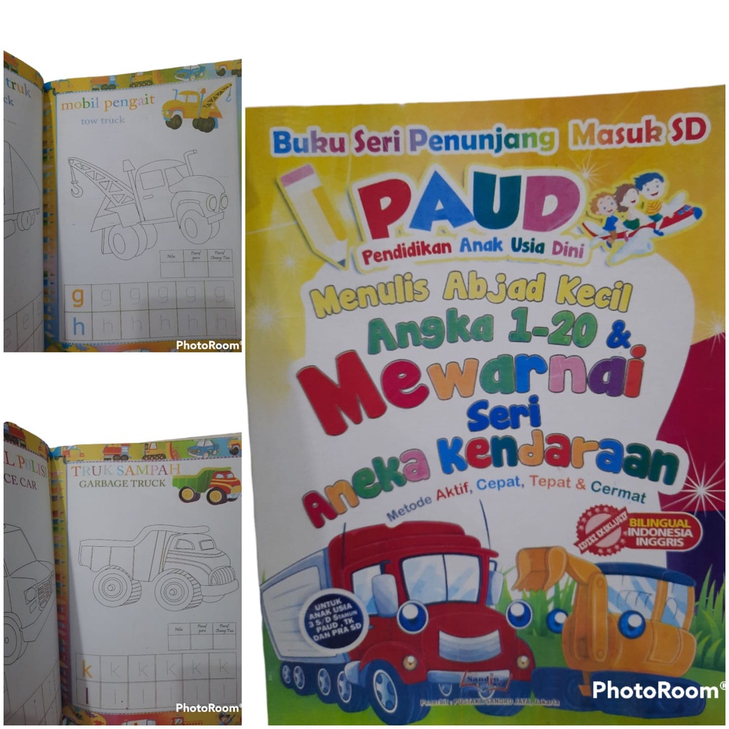 BUKU PAUD - Mewarnai, Menulis &amp; Membaca Seri Penunjang Masuk SD - SDO