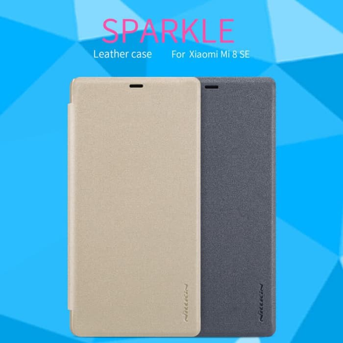 Xiaomi Mi8 SE Flip Cover NILLKIN Sparkle Case - Hitam