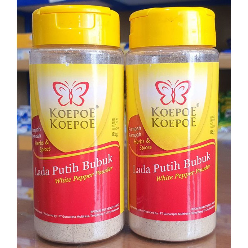

Koepoe Koepoe Lada Putih Bubuk 85Gr
