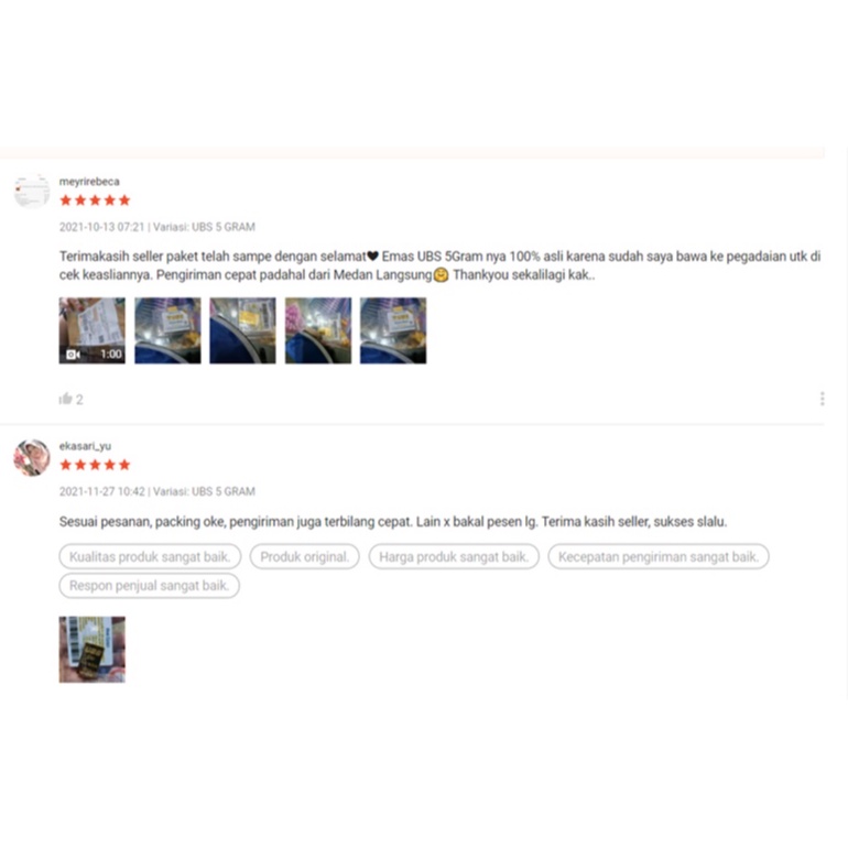 Logam mulia 5gr UBS termurah (LM) Emas 5gr bersertifikat sni batangan