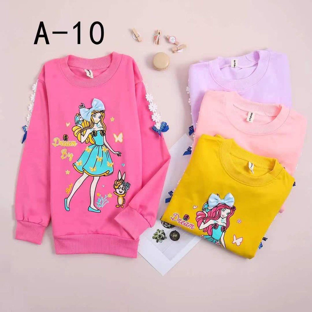 Sweater Import Anak Perempuan Usia 5 - 12 Tahun | Baju Switer Cewek Umur 5-12th Original Import 100%