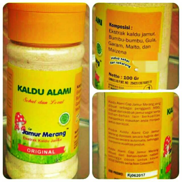 Kaldu alami jamur merang botol