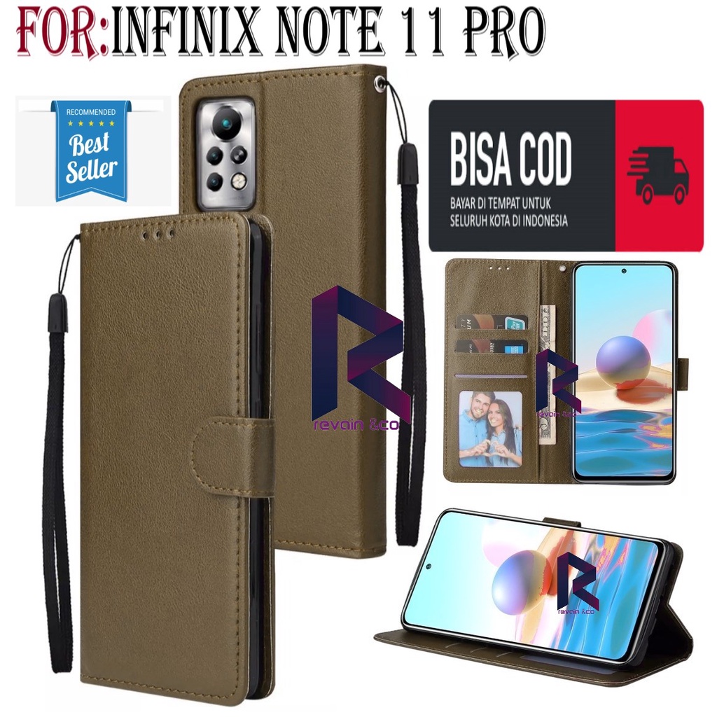 NEW INFINIX NOTE 11 PRO CASE FLIP WALLET LEATHER KULIT PREMIUM SARUNG BUKA TUTUP FLIP CASE INFINIX NOTE 11 PRO