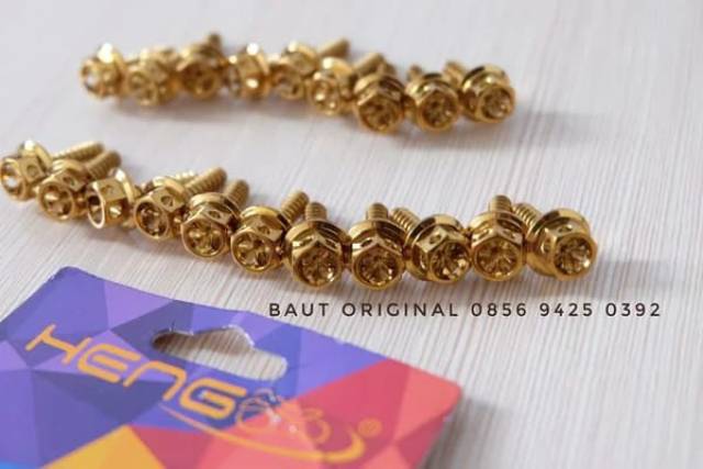 baut skrup body honda stainless probolt gold flower 4x16 drat kasar scoopy vario beat original heng