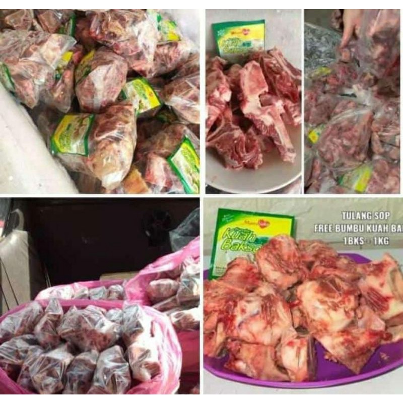 

Tulangan Sop 1kg Free Bumbu kuah bakso