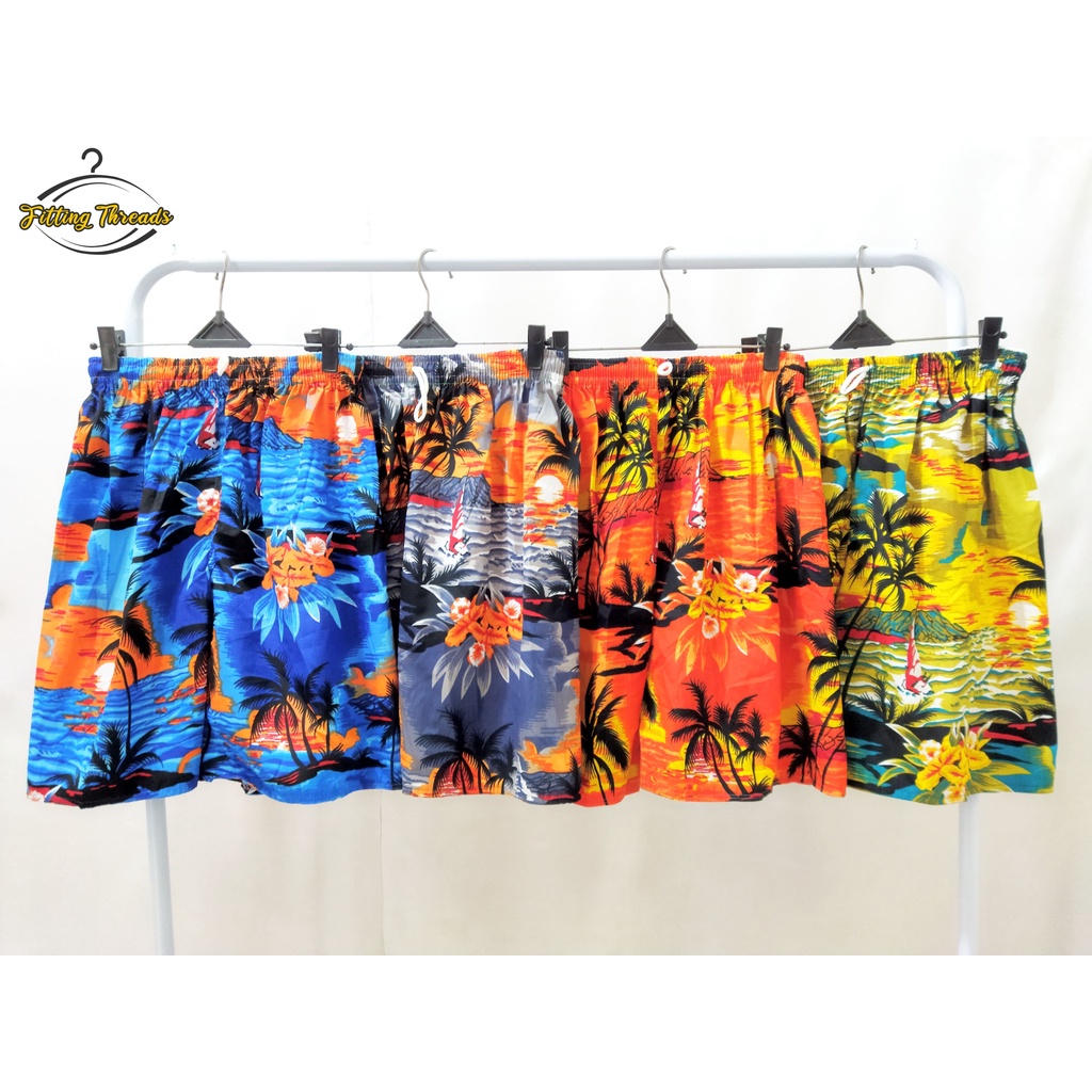 Celana Pantai Hawai Dewasa / Celana Kolor Motif / Celana Pendek Boxer Harian Unisex / Celana Bali